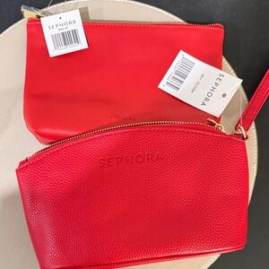Sephora Bold Red Cosmetic Bag Duo